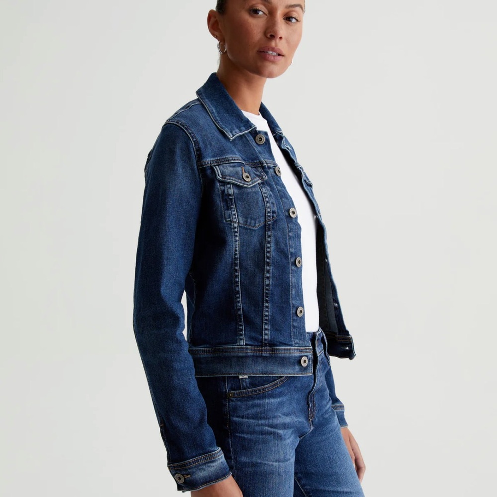 Ag | Like New Robyn Fitted Casual Denim Jacket Button Front Jean Extra S
